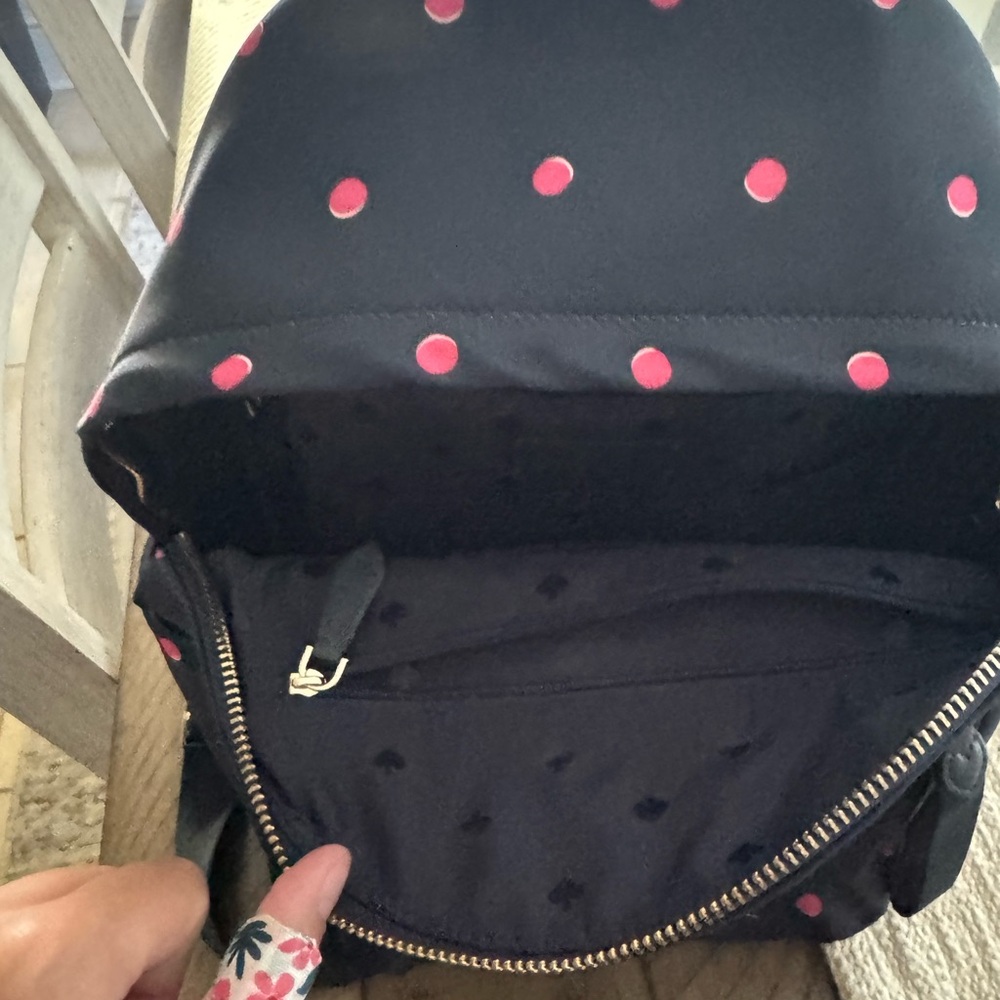 Kate Spade Black and Pink Polka Dot Backpack - Picture 4 of 5